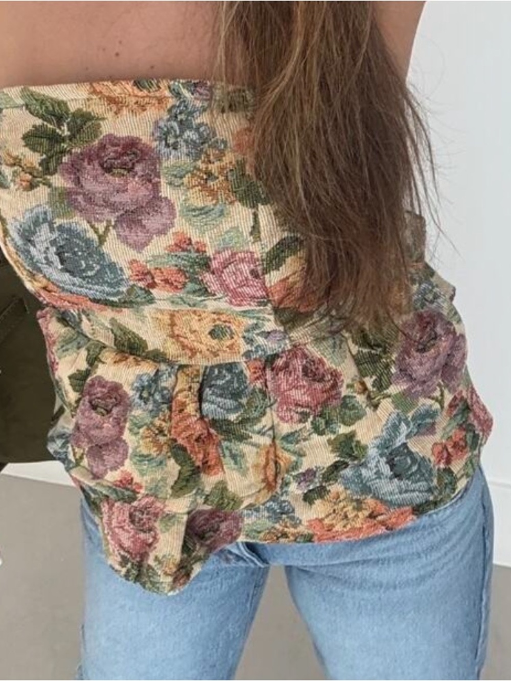 Floral Strapless top in Multi Floral